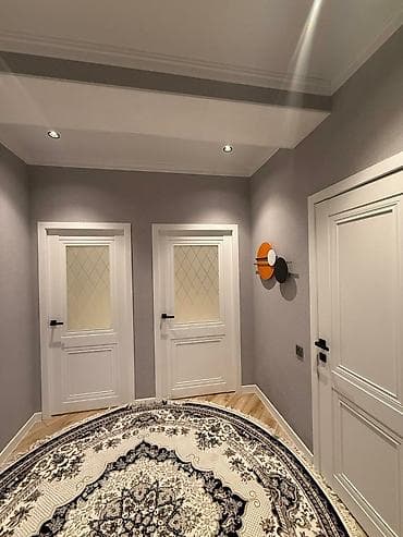 Очок: Студия с современной отделкой и мебелью сдается на долгий срок, мкр — 9