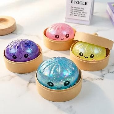 gravity ball: Сквиши-антистресс «Bun Bun», большие, полупрозрачные с блестками - — 7