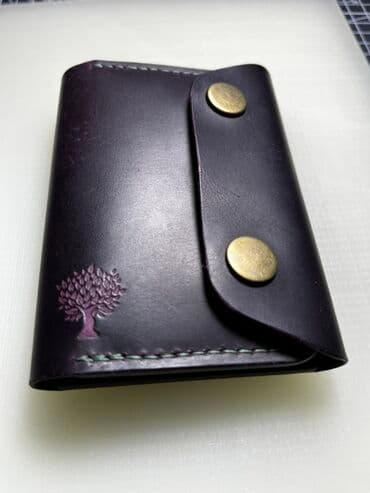кошелек ручная работа: Картхолдер, цвет - Черный, Новый, Унисекс — 5