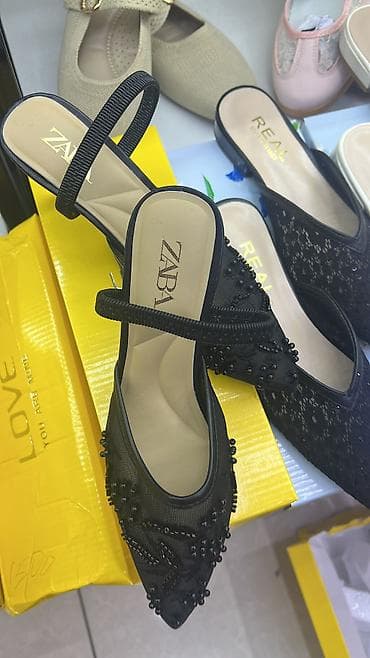 тапочки zara: Туфли, 35.5, 36, 36.5, Zara, Новый, цвет - Черный, Самовывоз, Платная доставка — 1