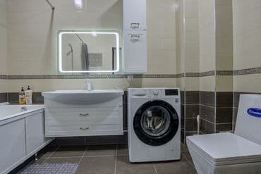 сдается квартира район кара жыгач: 3 комнаты, Душевая кабина, Постельное белье, Кондиционер — 11