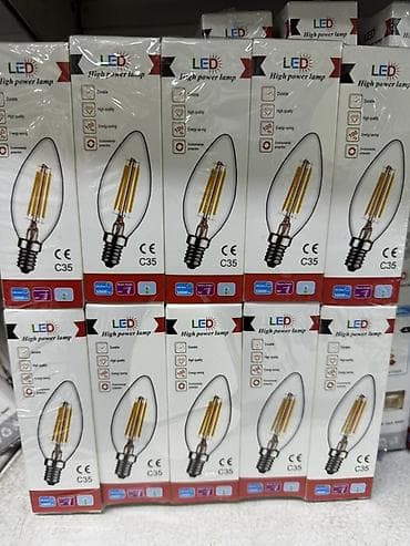 LED-лампа C35 («свеча») с филаментами - Тип: светодиодная лампа