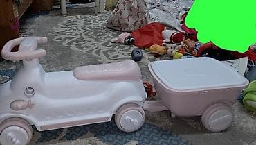 Игрушки: Каталка-машинка для детей с прицепом-контейнером - Тип — 2