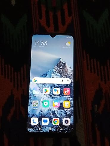 Redmi, Redmi 9A, Б/у, 64 ГБ, цвет - Синий — 1