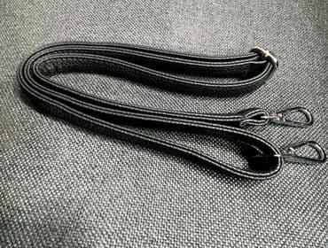 кожаный ремешок для часов: Плечевой ремень экокожа для сумки с карабинами, длина регулируется — 1