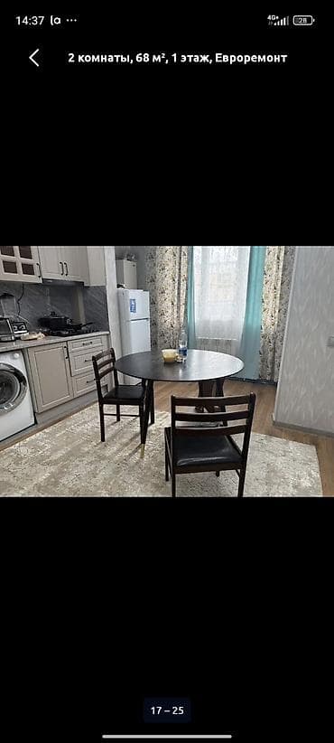 1 комнатная жал: 2 комнаты, 62 м², Элитка, 3 этаж, Евроремонт — 1