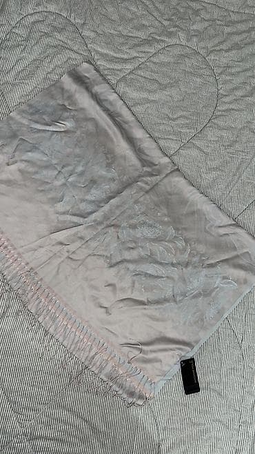 michael kora: Палантин/шарф из легкой атласной ткани. - Цвет: пудрово‑серый. Новый — 1