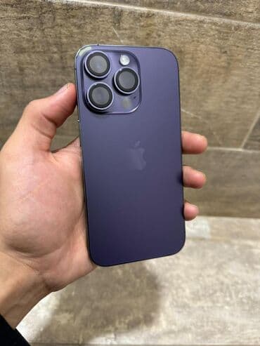 IPhone 14 Pro, Б/у, 128 ГБ, Deep Purple, Чехол, 82 %