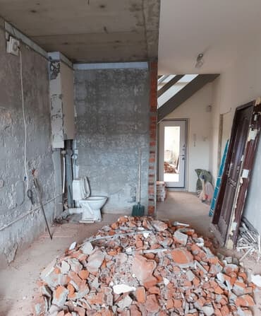 Бала бакчалар, бала багуучулар: Демонтаж старой плитки в сан/узлах, со стен, полов, потолка, демонтаж — 1