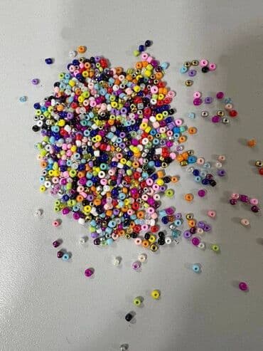 контейнеры для вещей: Бисер - 1-2 мм - 1000 шт - мини бусины для изготовления ювелирных — 1
