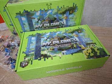 Кубики магнитные Minecraft 448 шт + 15 минифигурок - 3600 сом 375