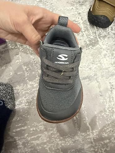 nike force: Детские кроссовки HOBIBEAR - Цвет: темно‑серый с коричневой подошвой — 2