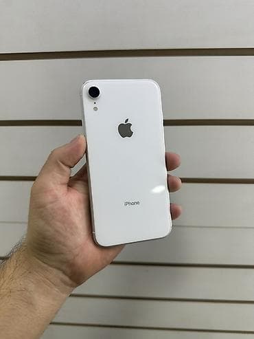 IPhone Xr, Б/у, 128 ГБ, Белый, Защитное стекло, Чехол, 73 %