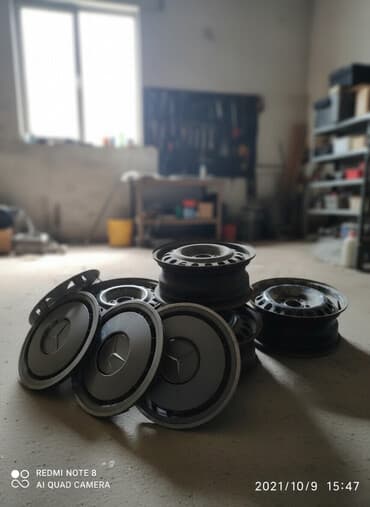 купить мотоцикл в бишкеке: Железные Диски R 15 Mercedes-Benz, Комплект, отверстий - 5, Б/у — 2