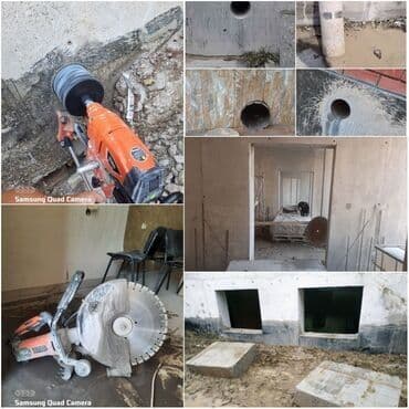 сдаю дом в канте: Алмаз менен бетон кесебиз. Эшик, терезе, фундамент, вытяжка, балкон — 1