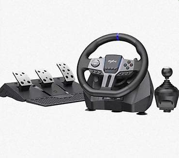 Игровой гоночный комплект PXN: руль, педали и механическая H‑образная