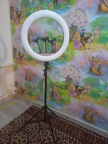 цветомузыка: Кольцевая селфи лампа RGB LED MJ18 с тремя держателями для смартфона — 1