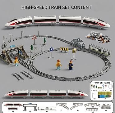 lego technic: ​🚄 Большая детская железная дорога «Скоростной поезд» (145×80 см) — 1