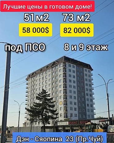 бакаева 51: 2 комнаты, 51 м², Элитка, 8 этаж, Готовая ПСО (под самоотделку) — 1