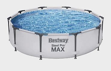 надувной лотка: Бассейн Bestway #56406 каркасный Steel Pro 305х76см. 4678 литр — 2
