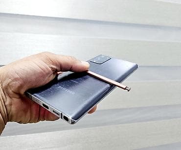 со стилусом: Samsung Galaxy Note 20, Б/у, 256 ГБ, цвет - Черный, 1 SIM, 2 SIM — 2