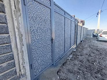 ворота из профнастила: Металлический забор, Другой материал, Декоративный, Покраска забора — 6