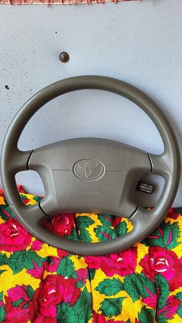 привозные двигатели в бишкеке для пассат б3: Кожаный Чехол на руль, цвет - Серый, Б/у, Самовывоз — 2