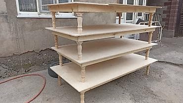 стол с табуреткой: Низкие столы из массива/фанеры для пола (дастархан, чайханный столик) — 9