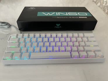 клавиатура rgb: Клавиатура, Aula, Механическая, Проводное подключение, Размер: 60% — 5