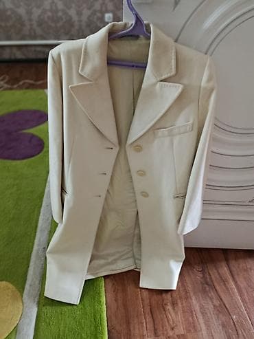 кожаные пиджак: Пальто, Классика, Осень-весна, По колено, Однобортная модель, L — 8