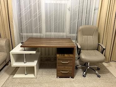 кухонный уголок рассрочка: Комплект для домашнего офиса: письменный стол с тумбой и полками + — 1