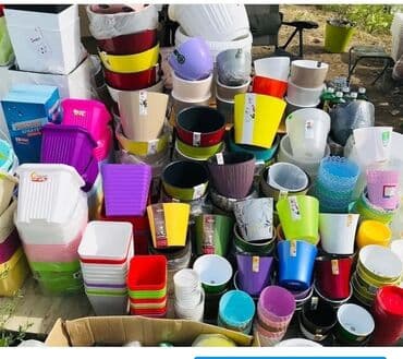 цветочница: Цветочные горшки Лотки, Висячие горшки, Прямоугольные горшки — 21