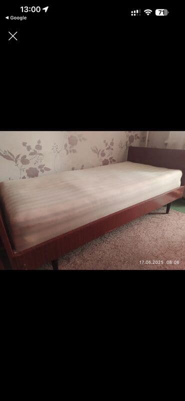 двух ярусные кроват: Односпальная кровать, Б/у, С матрасом, длина - 180 см — 1