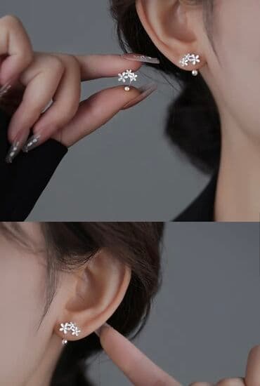 свадебные платья для покрытых: Серьги — 9