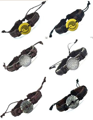 кожанный браслет: Билерик, Унисекс, Жаңы — 5