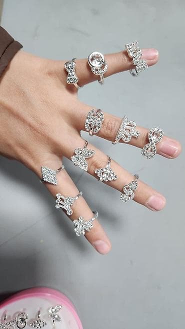 Мырзалардын бут кийими: Набор детских колец в подарочной коробочке-сердце. - В комплекте — 8