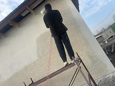 бетонная резка: Услуга: декоративная штукатурка фасадов “шагрень/короед” с машинным — 5