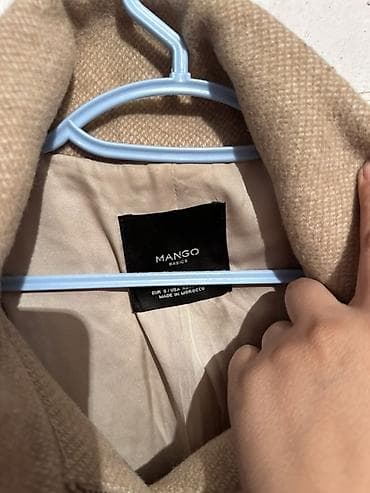 женский кофта: Пальто, Осень-весна, Твид, По колено, Приталенная модель, S, M — 2