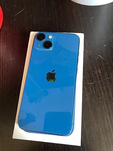 IPhone 13, Б/у, 128 ГБ, Синий, Защитное стекло, Чехол, Коробка, 84 %