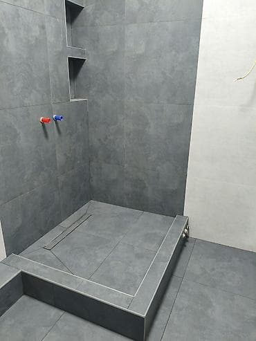 Сантехника: Душевая зона под плитку с линейным трапом - Монолитное — 2