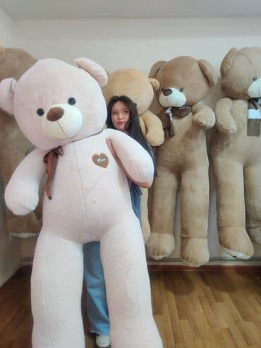 большой плюшевый мишка купить: 🧸Огромная мишка 1,8м 🔥🔥🔥 🧸60 см 1000 сом (Бесплатная доставка) 🧸80 — 5