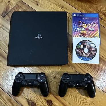 PS4 Слим +2 джойстика +2 диска 💾 3 ревизия, 500ГБ ⚙️ Версия 13.52