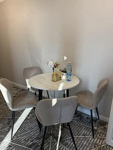 Столы и стулья для кафе: Кухонный стол и стул, цвет - Бежевый — 1