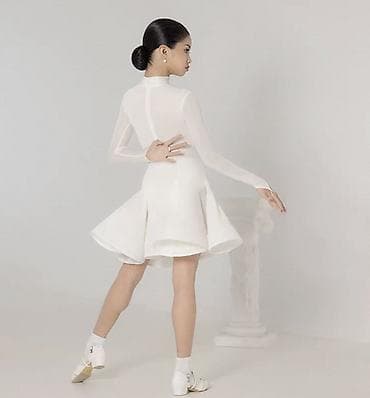 nike tech fleece штаны: Платье для спортивно-бальных танцев. Белое . Элегантное платье для — 2