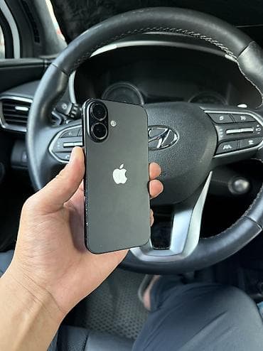 iphone 16 mini: IPhone 16, Б/у, 128 ГБ, Midnight, Чехол, 91 % — 1