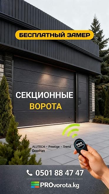 common rail: Секционные автоматические гаражные ворота PROvorota.kg - Современная — 1