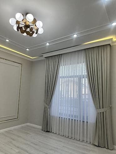 Комплект штор, С тюлем в комплекте, Изготовление на заказ, Для зала