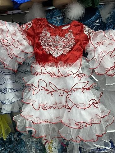 Платья: Детское платье, цвет - Красный, Новый — 1