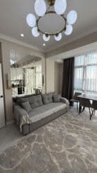 квартира в районе ошского рынка: 1 бөлмө, 54 кв. м, Элитка, 9 кабат, Евроремонт — 11