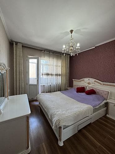 улан мкр: 3 комнаты, 103 м², 106 серия улучшенная, 9 этаж, Евроремонт — 3